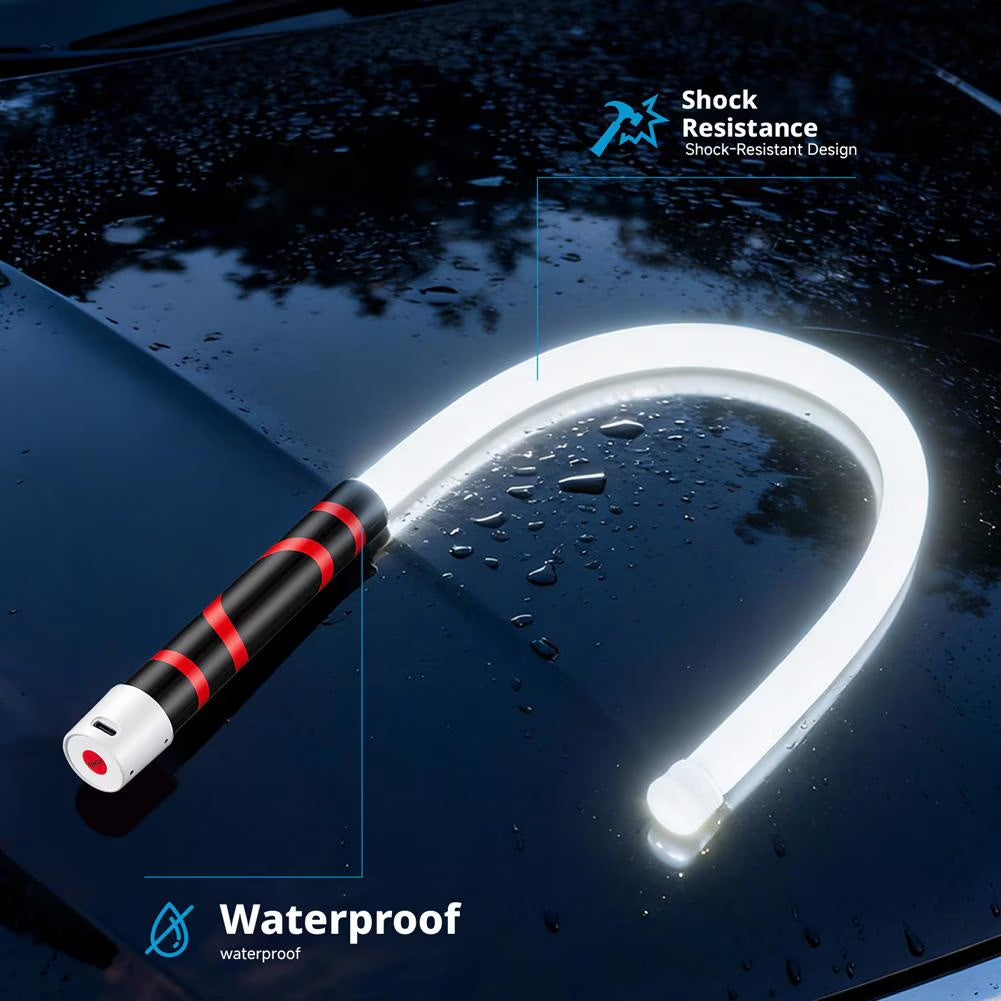 2026 New Flexible LED Work Light, 27" Bendable LED Flashlight Stick, High Lumen Rechargeable Inspection Light with 3 Modes for Mechanics, Car Repair, Engine Bay & Tight Spaces(2Pcs)