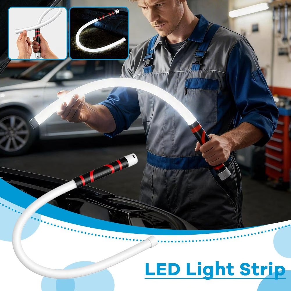 2026 New Flexible LED Work Light, 27" Bendable LED Flashlight Stick, High Lumen Rechargeable Inspection Light with 3 Modes for Mechanics, Car Repair, Engine Bay & Tight Spaces(2Pcs)
