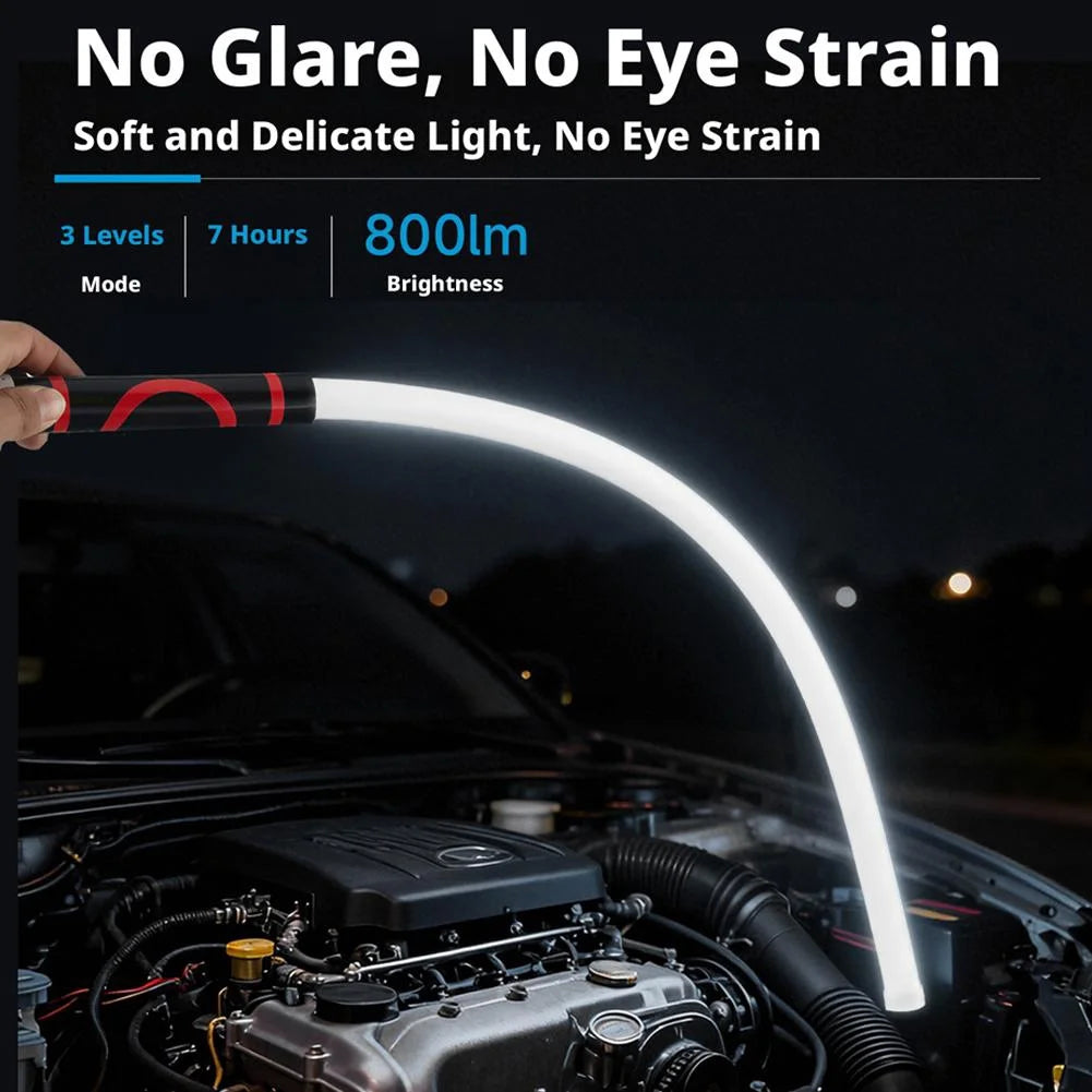 2026 New Flexible LED Work Light, 27" Bendable LED Flashlight Stick, High Lumen Rechargeable Inspection Light with 3 Modes for Mechanics, Car Repair, Engine Bay & Tight Spaces(2Pcs)